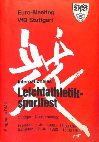 PROGRAMME OFFICIEL FESTIVAL SPORTIF INTERNATIONAL ATHLÉTISME 1980