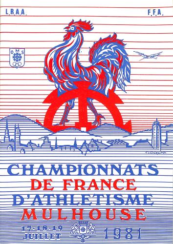 PROGRAMME OFFICIEL CHAMPIONNATS DE FRANCE ATHLÉTISME 1981