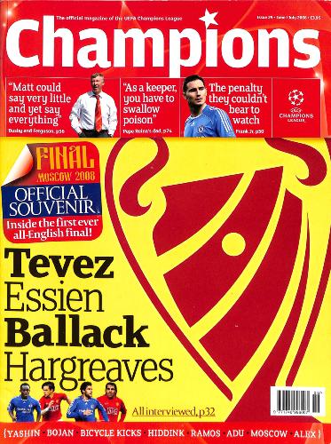 MAGAZINE OFFICIEL DE L'UEFA CHAMPIONS LEAGUE « CHAMPIONS » DE JUIN / JUILLET 2008