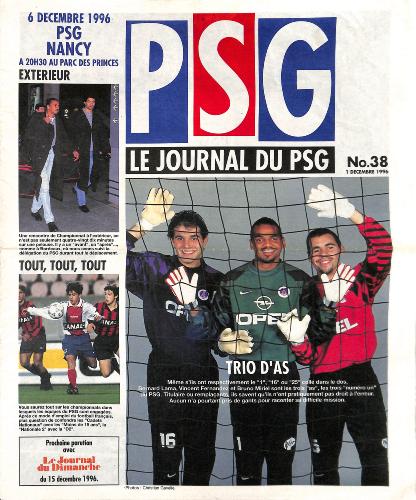 Le journal du PSG N°38 du 1 décembre 1996