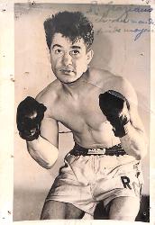 Carte photo de Rocky Graziano.