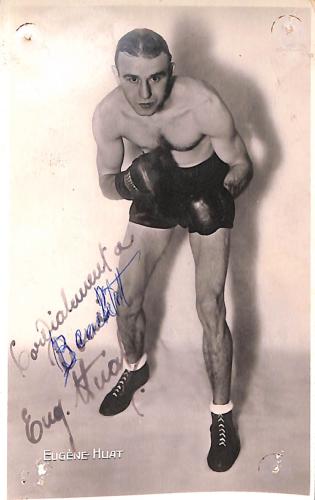 Carte postale dédicacée par Eugène Huat. 